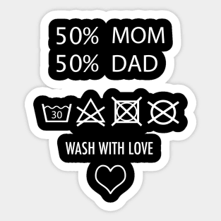 Baby - 50% Mom and 50% Dad = Love - Cute Pregnancy kids Gift Sticker